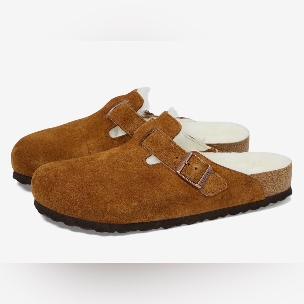 Birkenstock Brown Suede Mules